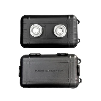 Image of Durable and Strong Magnetic Stash Safe Box, Hidden Storage Car underbody Stash/Storage Hiding Keys, Valuables, Cash Box (Black, Small)
