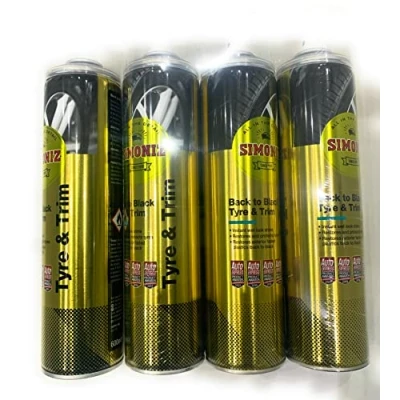 Image of SIMONIZ Back to Black Tyre Shine 600ml Restore &amp; Protect Tyres Durable Gloss Finish (4 x Can)