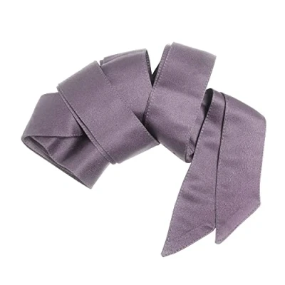 Image of Maya Deluxe Women&#039;s Belt Ladies Satin Sash Waist Tie Ribbon Bow Accessory for Bridesmaids Bridal Wedding Prom Evening Occasion, Moody Lilac, S M