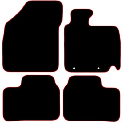 Image of Carsio Carpet Car Mats For Suzuki Ignis 2016+ Onwards 5 PC Tailored Fit Floor Mat Set Complete Accessory Black Custom Fitted All Weather, Anti Slip Backing &amp; Red Trim