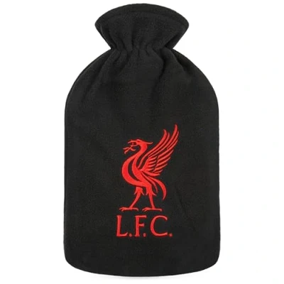 Image of Liverpool F.C. Hot Water Bottle with Soft Cover 1.8L Gifts for Him (Black)