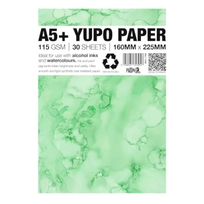 Image of Punkcards Yupo Paper Alcohol Inks A5 Ink Art for Artists and Painters 30 Sheets 115gsm A5+ 160mm x 225mm