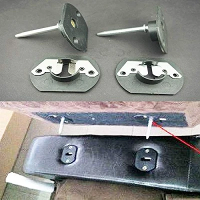 Image of Pmsanzay Universal Sectional Sofa Couch Interlocking Bracket Furniture Connector Single Pin Style for Recliner/Sofa Suite Joint Connector, （Pack of 2）