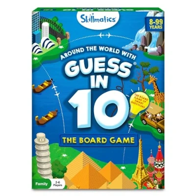 Image of Skillmatics Family Card &amp; Board Game Guess in 10 Around The World, Gifts for 8 Year Olds and Up, Average Playtime 30 Minutes, 2 6 Players
