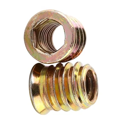 Image of FTVOGUE 20pcs Inside Hex Socket Drive Head Screw Carbon Steel Insert Nuts Threaded for Wood Furniture (M8*15mm)