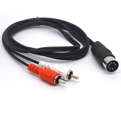Image of OpenII 7 Pin DIN Male to Dual RCA Cable Audio Adapter Lead Connects CD player, DVD, Phono, LD AUX Port Bang Olufsen (1 meter)