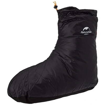 Image of Naturehike Unisex&#039;s Goose Feather Slippers, Black/White, Small
