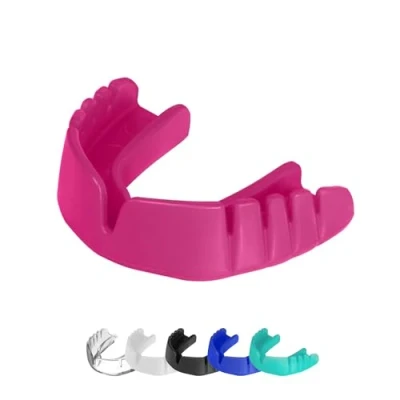 Image of OPRO Snap Fit Instant Level Adult and Kids Sports Mouthguard, Gum Shield for Hockey, Lacrosse, Rugby, MMA, Boxing Other Contact Combat (Pink, Adult)