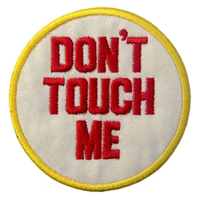 Image of Don&#039;t Touch Me Embroidered Biker Applique Iron On Sew Patch