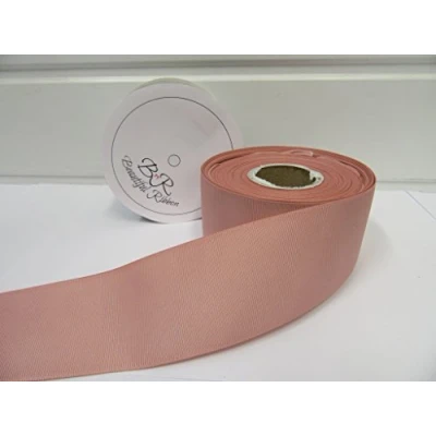 Image of Beautiful Ribbon 2 metres of 50mm Grosgrain Ribbed Dusky Light Pink Double Sided 50 mm 5cm 2&quot; Inch