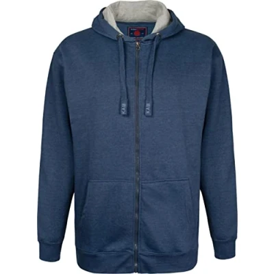 Image of KAM Jeanswear Men&#039;s Classic Zip Through Hoody Blue 10XL