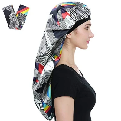 Image of Alnorm Extra Large Satin Bonnet for Sleeping Sleep Double Layer