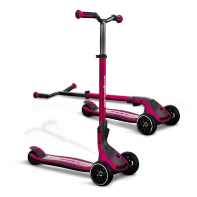 Image of Globber Ultimum 3 Wheel Scooter with Patented Steering System, Adjustable Height, Robust, Extra Wide Deck and Wheels, Folding For Boys Girls 5+ to Adult 2 Year Warranty