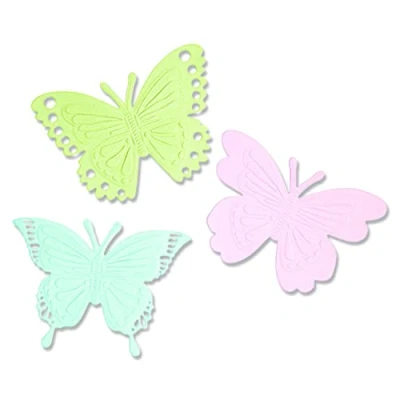 Image of Sizzix Switchlits Embossing Folder Detailed Butterflies by Kath Breen 665745 Chapter 2 2022, Multicolor, One Size