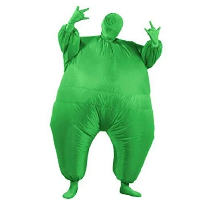 Image of AirSuits Inflatable Fat Chub Suit Second Skin Fancy Dress Party Costume GREEN