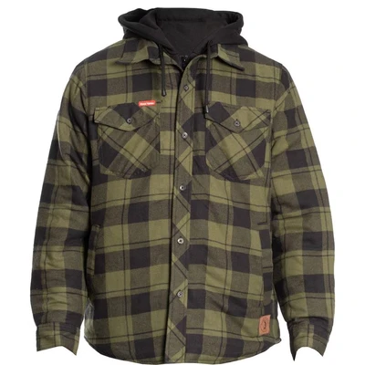 Image of Hard Yakka Quilted Flannel Shacket Fern XX Large