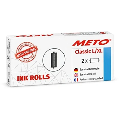 Image of Meto Ink Rolls for The Classic L, XL Price Gun (for 32x19 mm &amp; 29x28 Labels) 2 Rolls, Black