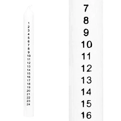 Image of Premier 25cm Christmas Countdown Advent Candle White