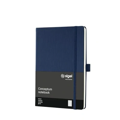 Image of SIGEL CO656 Premium Notebook squaRed, A5, hardcover, Blue Conceptum
