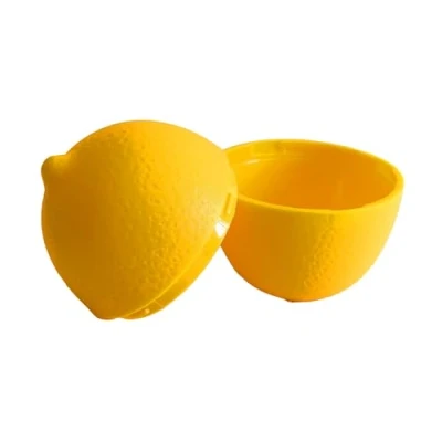 Image of Fackelmann Lemon &amp; Lime Saver, Storage Container, Keeping Fruit Citrus Fresh, Plastic, 12x8x8cm, Yellow