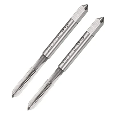 Image of TA VIGOR 2Pcs M5 x 0.8mm Metric Machine Tap, 3 Straight Flutes Screw Thread Tapping H2 High Speed Steel Threading Machinist Repair DIY Tool