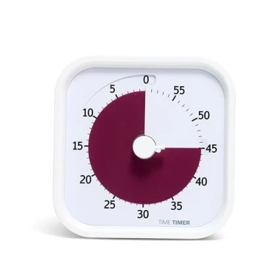 Image of Time Timer Home MOD 60 Minute Visual Edition, for Schooling, School Desk, Office Desk and Meetings, with Silent Operation (sheet white)