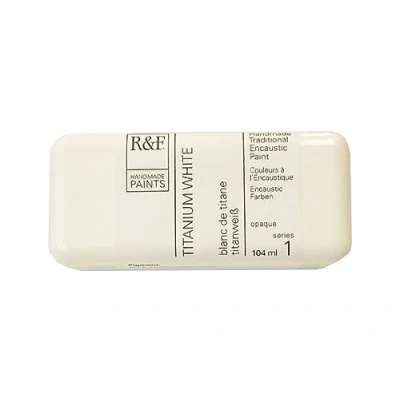 Image of R &amp; F 104ml (small cake) Encaustic (Wax Paint) Titanium White (1110)