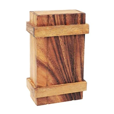 Image of Logica Puzzles Art. Pandora Box XL Wooden Brain Teaser Secret Difficulty 3/6 Hard Magic Money Leonardo da Vinci Collection
