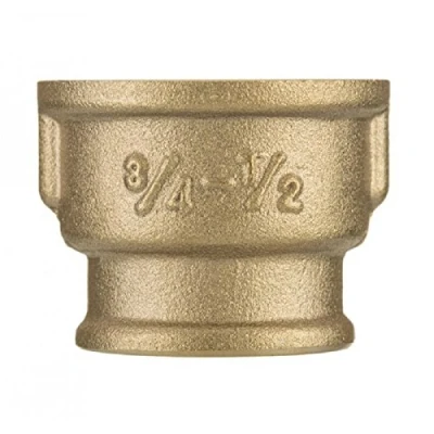 Image of 1/2&quot; x 3/8&quot; BSP Female Thread Pipe Reduction Muff Union Joiner Fitting Brass