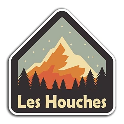 Image of 2 x 10cm Les Houches France Vinyl Stickers Fun Sticker Laptop Luggage #32321 (10cm Wide)