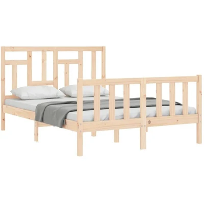 Image of vidaXL Bed Frame without Mattress 140x200 cm Solid Wood Pine