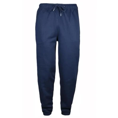 Image of True Face Mens Fleece Joggers Jogging Bottoms Sweatpants with Zip Pockets Casual Elasticated Cuffed Pants Tracksuit Trousers for Workouts and Sports Navy 2XL