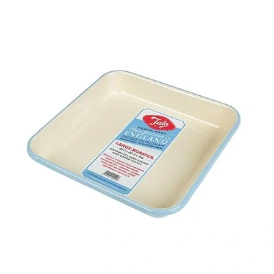 Image of Tala Originals Enamelled Pale Blue &amp; Ivory Square Roaster 33.5x33.5x5cm