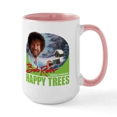 Image of Bob Ross Mugs Ceramic Coffee Mug, Tea Cup 15 oz