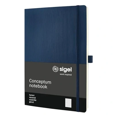 Image of SIGEL CO316 Premium Notebook squaRed, A4, softcover, Blue Conceptum