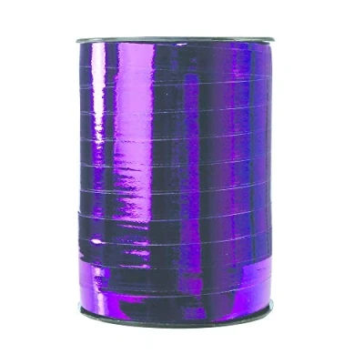 Image of Clairefontaine Ref 602011C Metallic Counter Ribbon Rolls (Single Roll) 7mm Width x 250m Length Suitable for Gift Wrapping, Decoration &amp; Crafting Purple
