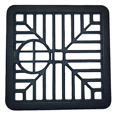 Image of Drain Grille Cover Square Gulley Grid Grate Lid Heavy Duty 150mm x (6 6) Black