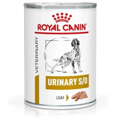 Image of Royal Canin Urinary S/O Veterinary Health Nutrition Dog Food 12 x 410g Wet Loaf in Can