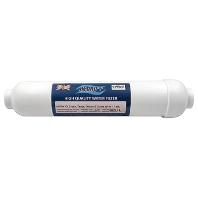 Image of Hydro+ H15PA Carbon Block Filter with Scale Inhibitor and 1/4&quot; Push Fit Fittings 1 Micron Inline for Samsung, LG, GE, Bosch, Daewoo, Neff, Siemens Fridges