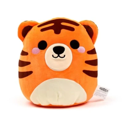 Image of Puckator Squidglys Alfie the Tiger Adoramals Wild Plush Toy Plushies Cute Animal Baby Newborn Kids Toys Stuff Gifts Gift For Girlfriend Cuddly Stuffed Plushie