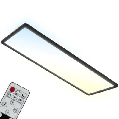 Image of Briloner Slim LED panel black ultra flat CCT, 59 x 20 cm