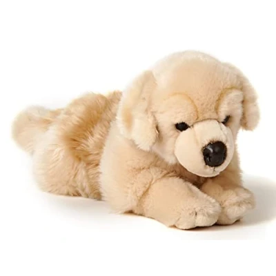 Image of Uni Toys Golden Retriever, Lying Down 39 cm (Length) Plush Dog, Pet Toy, Cuddly Toy