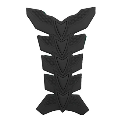 Image of Aramox Motorcycle Tank Protector, 3D Gel Oil and Gas Fish Bone Protection Pad Sticker Protective Decoration (Black)