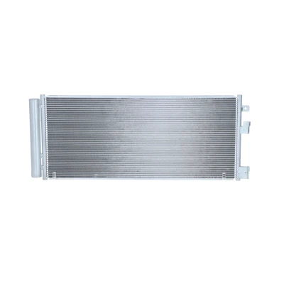 Image of 13486480, 1850742 Condenser NRF 350364 with gaskets/seals dryer 11,9mm 8,9mm Aluminium 668mm VAUXHALL: Corsa Mk4, Adam, OPEL: E Hatchback