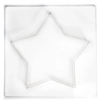 Image of Rayher Star Shape Casting Mould for Concrete Crafts, Reusable Casting, clear plastic, 21.5x21.5cm, 36038000