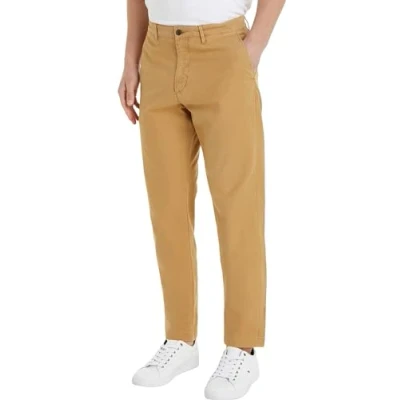 Image of Tommy Hilfiger Men Chino Chelsea Gabardine GMD Woven Pants, Khaki, 34/30