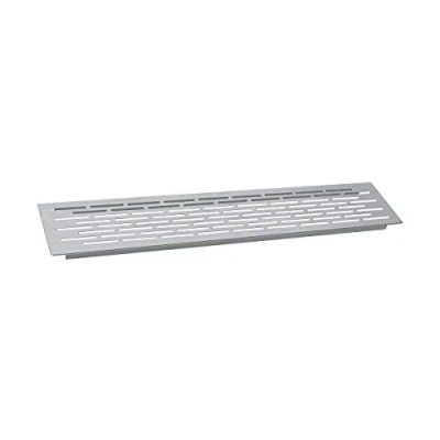 Image of Solmer LTD Kitchen Cabinet worktop Plinth Heat Vent Grill 500 x 100 mm Brushed Steel