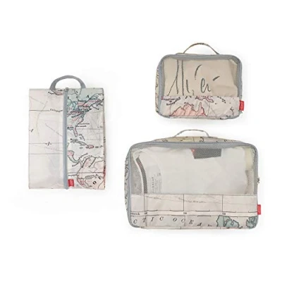 Image of Legami Travel Organiser Set of 3 Envelopes Map Print