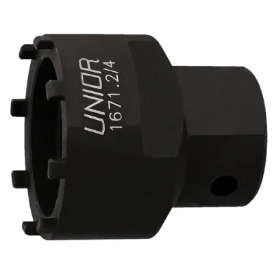 Image of Unior Men&#039;s Cartridge 1671.2/4 Bottom Bracket Tool, Metallic Grey, 8T UK