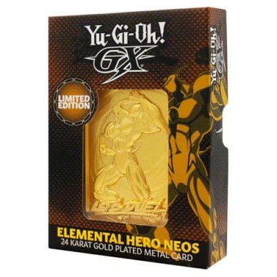 Image of Yu Gi Oh! GX Elemental Hero Neos 24k Gold Plated Collectible Metal Card